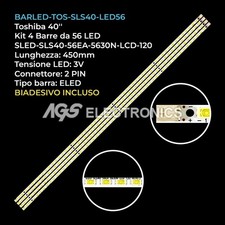 KIT 4 BARRE STRIP LED TV TOSHIBA LJ64-02267A,SLED-SLS40-56EA-5630N-LCD, 40SL733
