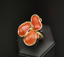 Anello donna corallo rosso di