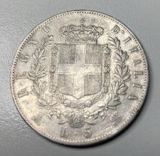 5 Lire Argento 1874 Come Da