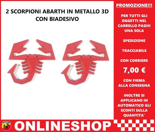 Scorpioni abarth rossi in - 2,