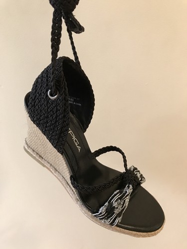 Sandali pelle con - pelle, zeppa