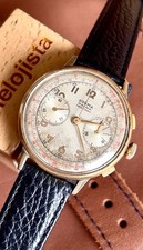 Vintage watch DOGMA Cronógrafo Swiss  Landeron Jumbo Plaque Large Gold 