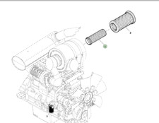 Filtro aria motore interno Trincia John Deere cod. AZ104111, mod. 7950,7980,8600