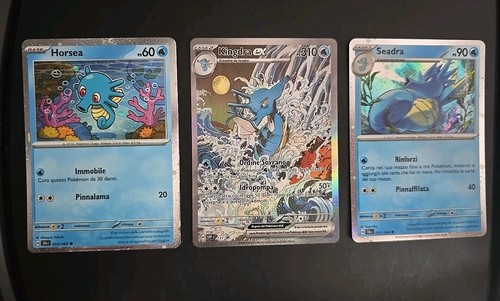 Lotto carte pokemon kingdra - carte,