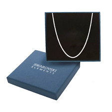 Collana Tennis Bianca Swarovski Elements Cristalli Originali 2mm in Acciaio