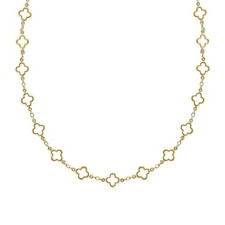 9ct Oro Giallo Quadrifoglio Collana 375 Marchiato Britannico Fatto Nuovo Scatola