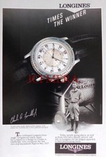 LONGINES Lindbergh Hour Angle Navigational Watch ADVERT : 1989/91 Print 668/01