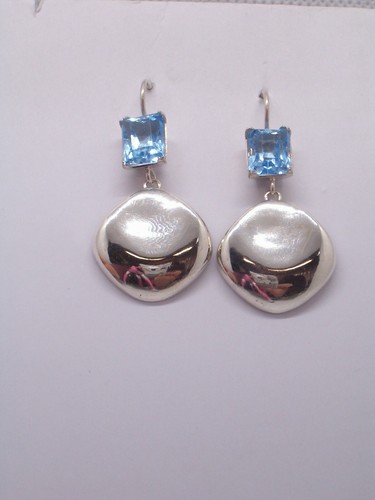 925 silver blue synthetic - silver,