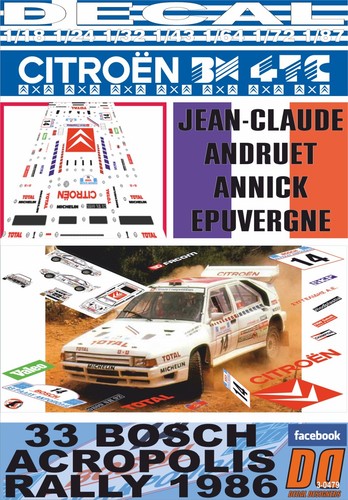 Decal citroen 4tc - decal, bx