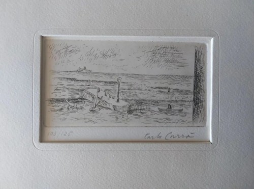 Acquaforte carlo carrà - carlo,