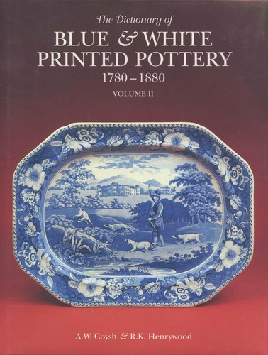 Ceramica stampata bianca blu