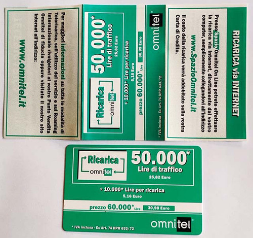Ricarica phone card 000 - card, 50.000