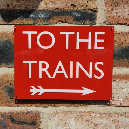 The trains red - to, arrow