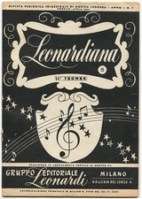 MUSICA, MILANO, RIVISTA LEONARDIANA, 1953, CON 18 SPARTITI MUSICA LEGGERA      m
