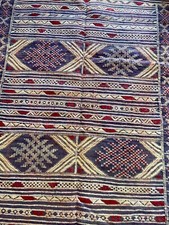 TAPPETO BERBERO ORIGINALE VINTAGE FATTO A MANO  BERBER HANDCRAFTED RUG MOROCCO