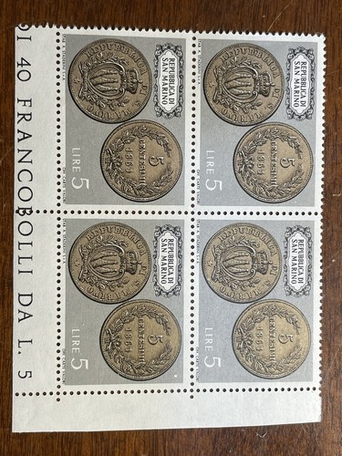 4francobolli lire san marino - 5,