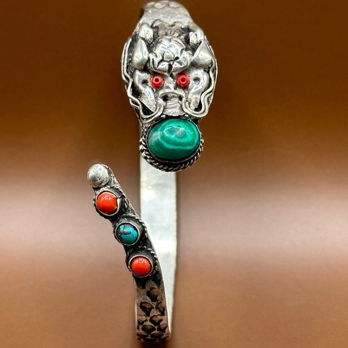 Raro bracciale drago argento
