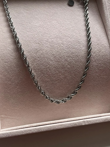 Collana uomo corda argento - collana,