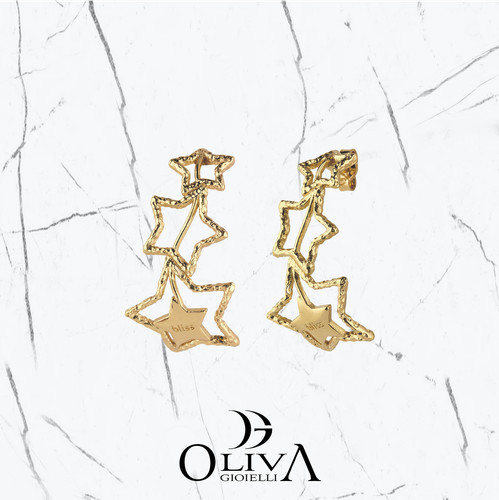 Bliss orecchini stelle ottone - bliss,