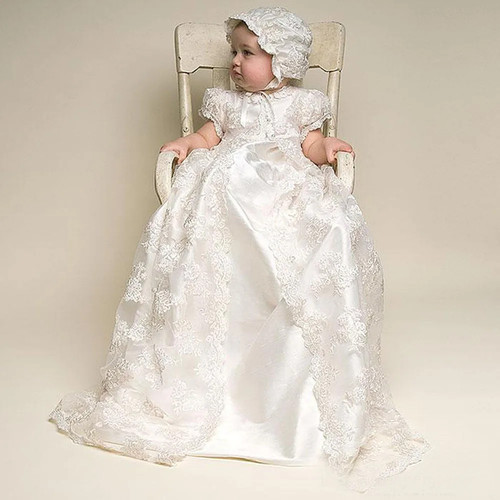 Abito battesimo bambina ricamo
