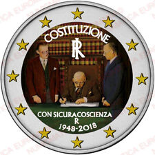 2 EURO ITALIA 2018 - COSTITUZIONE FDC COLORATO - SUBITO DISPONIBILE!!!