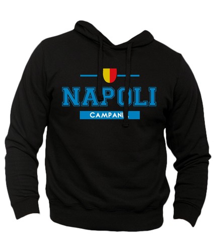 Felpa cappuccio napoli città - felpa,
