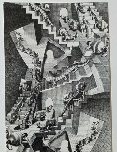 Cartolina escher arte - cartolina,