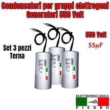 CONDENSATORE 550 VOLT PER GRUPPO ELETTROGENO GENERATORE CORRENTE SET 3PZ TERNA
