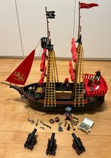 @Playmobil@ nave dei pirati nave dei capperi dei pirati @ 4424@ 4 personaggi @ 2 scrigni del tesoro @
