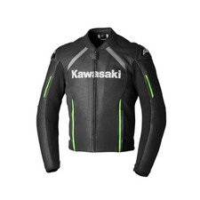 Giacca Kawasaki Pelle Rimini Modello Ufficiale Uomo Nero Verde SMLXL Nero,verde