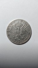 1 Lira 1901 Argento Moneta Che Ha Circolato Come Si Vede In Foto 