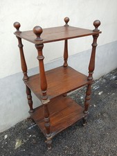 ETAGERE UMBERTINO PRIMI '900 - NOCE MASSELLO - COLONNE TORNITE - DA RESTAURARE