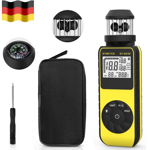 Anemometro digitale misuratore
