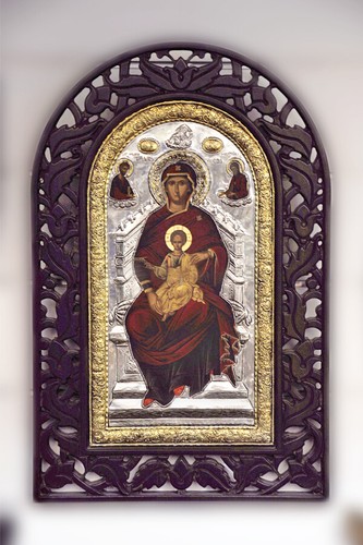 Icona bizantina della madonna - bizantina,