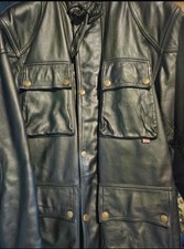 GGiubbotto Belstaff nero in pelle tg. M