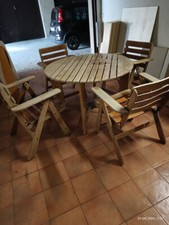 tavolo e sedie da giardino serie iroko foppapedretti