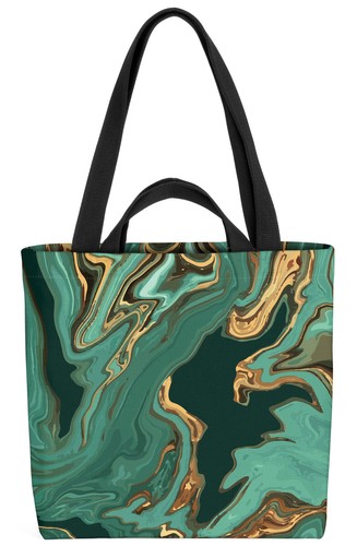 Borsa marmo smeraldo oro