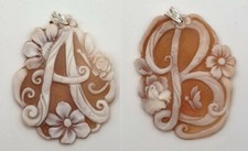 CIONDOLO , CIONDOLO CON CAMMEO , CIONDOLO IN ARGENTO , CIONDOLO CON LETTERA