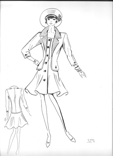 Bozzetto figurino moda - figurino,