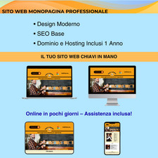 Sito Web Monopagina | SEO + Hosting e Dominio Gratis 1 Anno