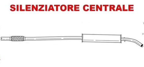 Marmitta silenziatore centrale