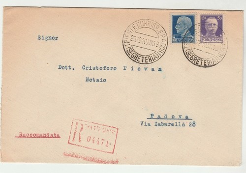 Storia postale 1940 regno - storia,