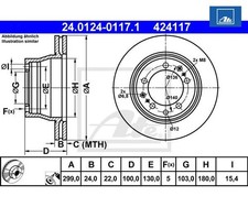 2 pz. Disco freno ATE