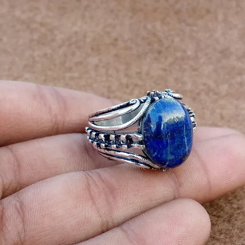 Anello lapislazzuli argento - lapislazzuli,