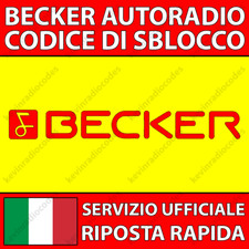 ✅BECKER RADIO CODICE DI SBLOCCO AUDIO SOUND 10 20 30 40 MERCEDES CDR EUROPE✅
