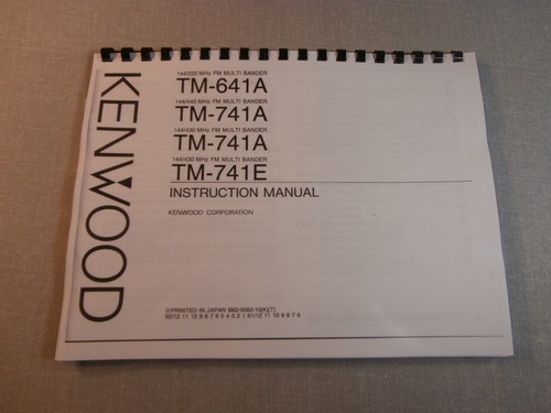 Kenwood 641a 741a - kenwood, tm-641a/741a