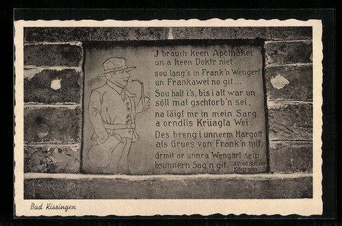 Cartolina bad kissingen targa - cartolina,