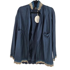 Giacca Thierry Colson blu seta