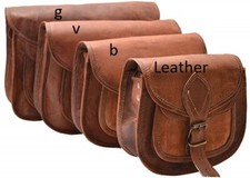 Borsa donna 13" vintage marrone affascinante pelle messenger tracolla borsa f...