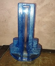 Vase en cristal moulé Bleu